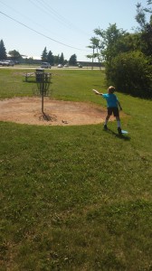 Adam golfing