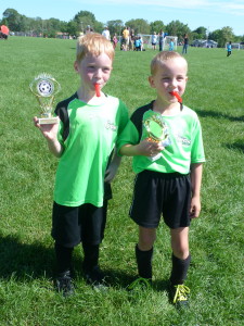 Adam and his buddy Brady. They're goofy. :)